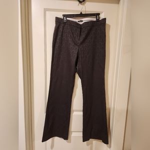 Chocolate Brown, Tahari Trousers with Paisley-like Print Sz. 12